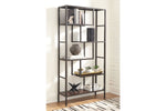 867065701:Frankwell Tall Bookcase in Black & Brown, Image 4