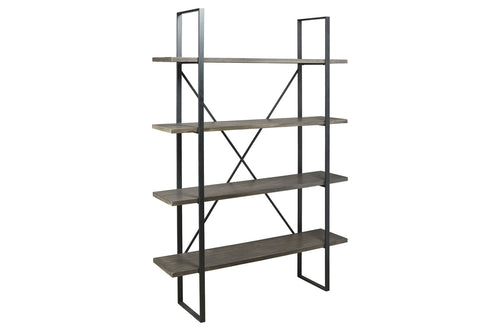 867065700:Gilesgrove Tall Bookcase in Black & Gray, Image 1