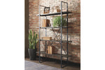867065700:Gilesgrove Tall Bookcase in Black & Gray, Image 4