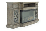 459017123:Harbor Console w/ Fireplace Insert in Gray, 70 Inch, Image 2