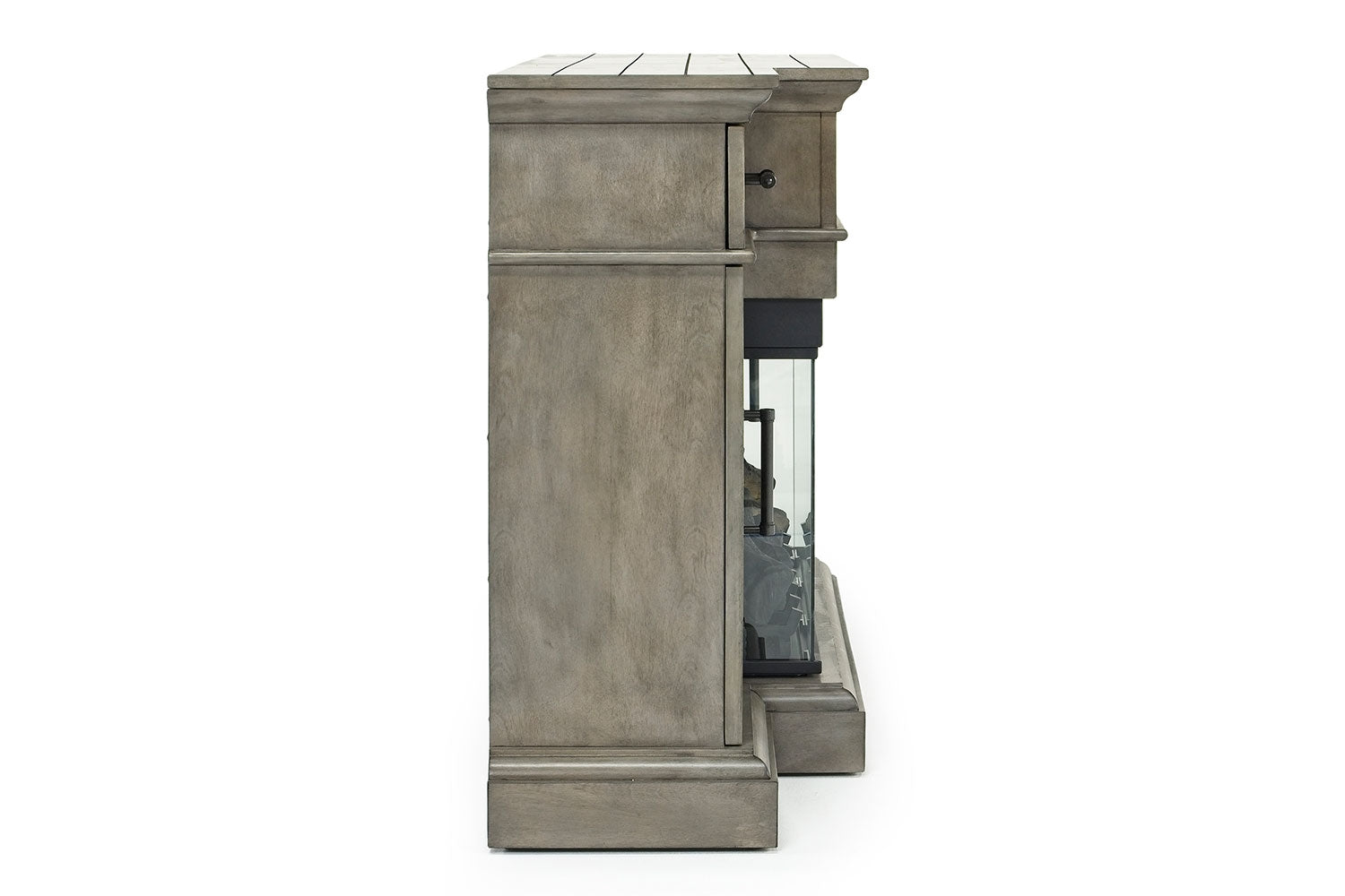 459017123:Harbor Console w/ Fireplace Insert in Gray, 70 Inch, Image 4