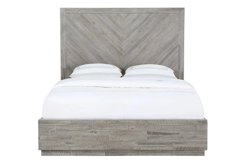 178281503:Herringbone Panel Bed w/ Storage in Gray, California King, Image 2
