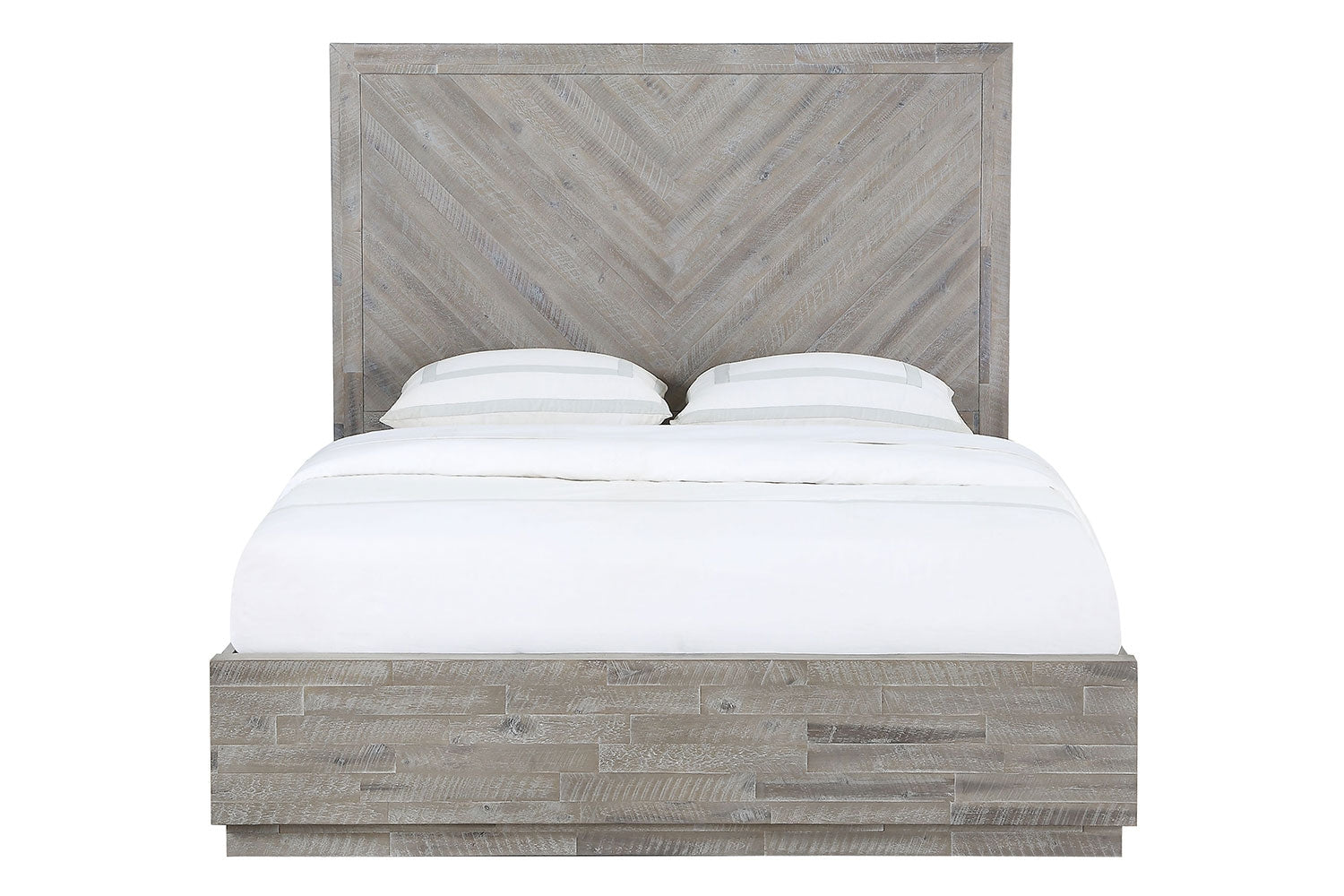 051819410:Herringbone Panel Bed w/ Storage in Gray, Eastern King, Image 2