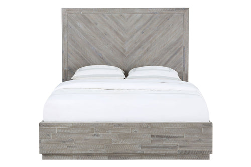 051819410:Herringbone Panel Bed w/ Storage in Gray, Eastern King, Image 2