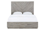 051819410:Herringbone Panel Bed w/ Storage in Gray, Eastern King, Image 2