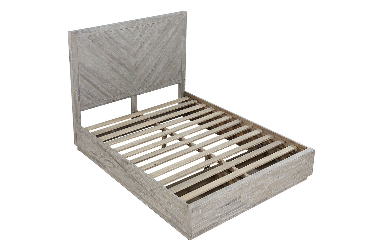 178281503:Herringbone Panel Bed w/ Storage in Gray, California King, Image 4
