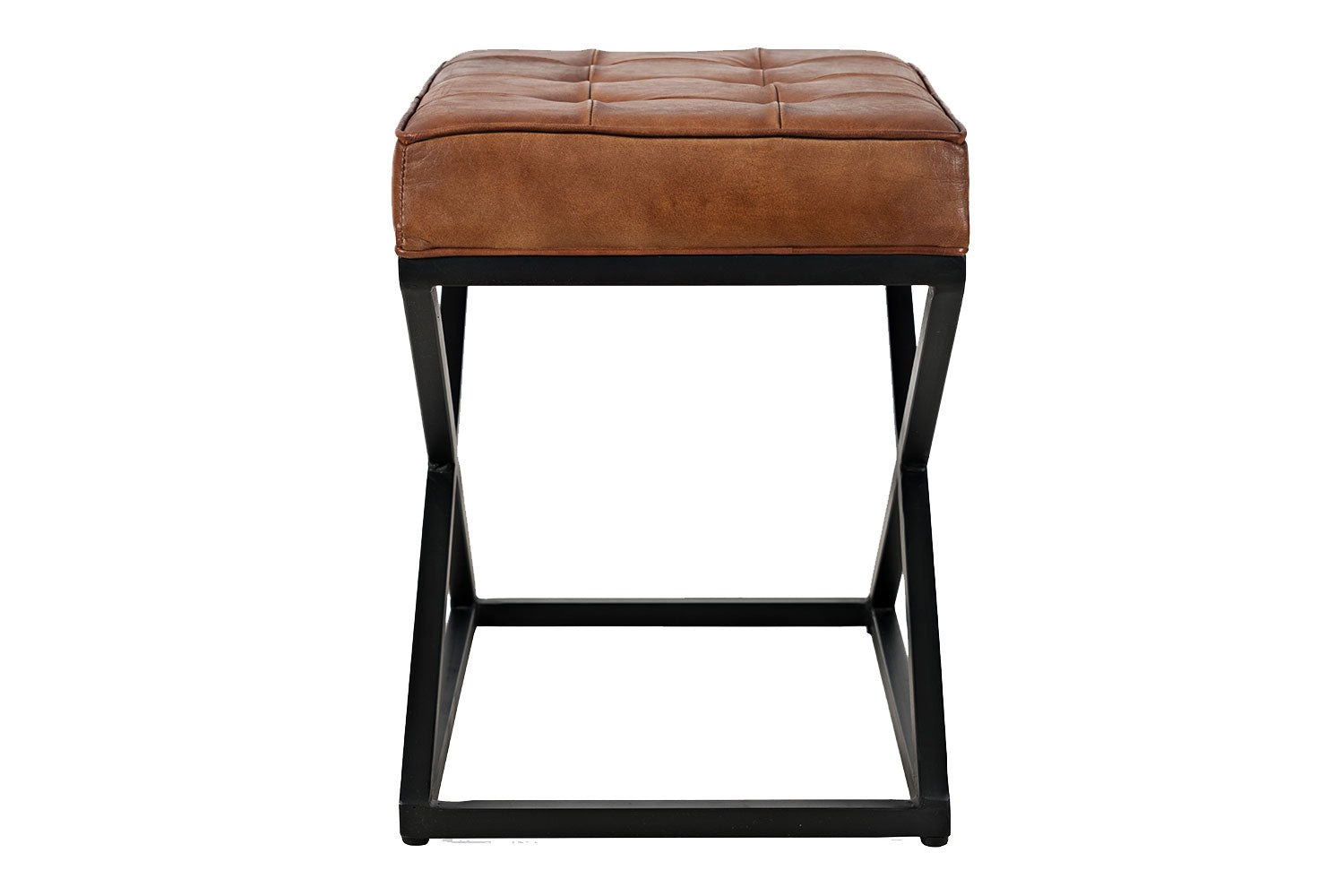 722866067:Hogan Accent Ottoman in Brown Leather, Image 3