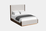 ELM000000:Elm Upholstered Panel Bed With, AngledAngle