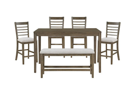 Barry Counter Height Dining Table & 4 Stools & Bench