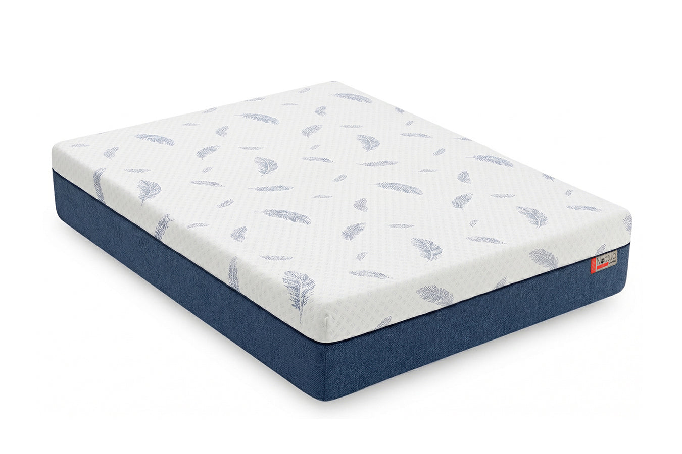 023207877:Mlily 10 Inch Noctua Lark Plush Hybrid Mattress, Angled