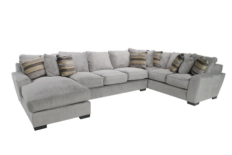 573114153:Oracle Tux Sofa Chaise Sectional in Platinum, Left Facing, Image 1