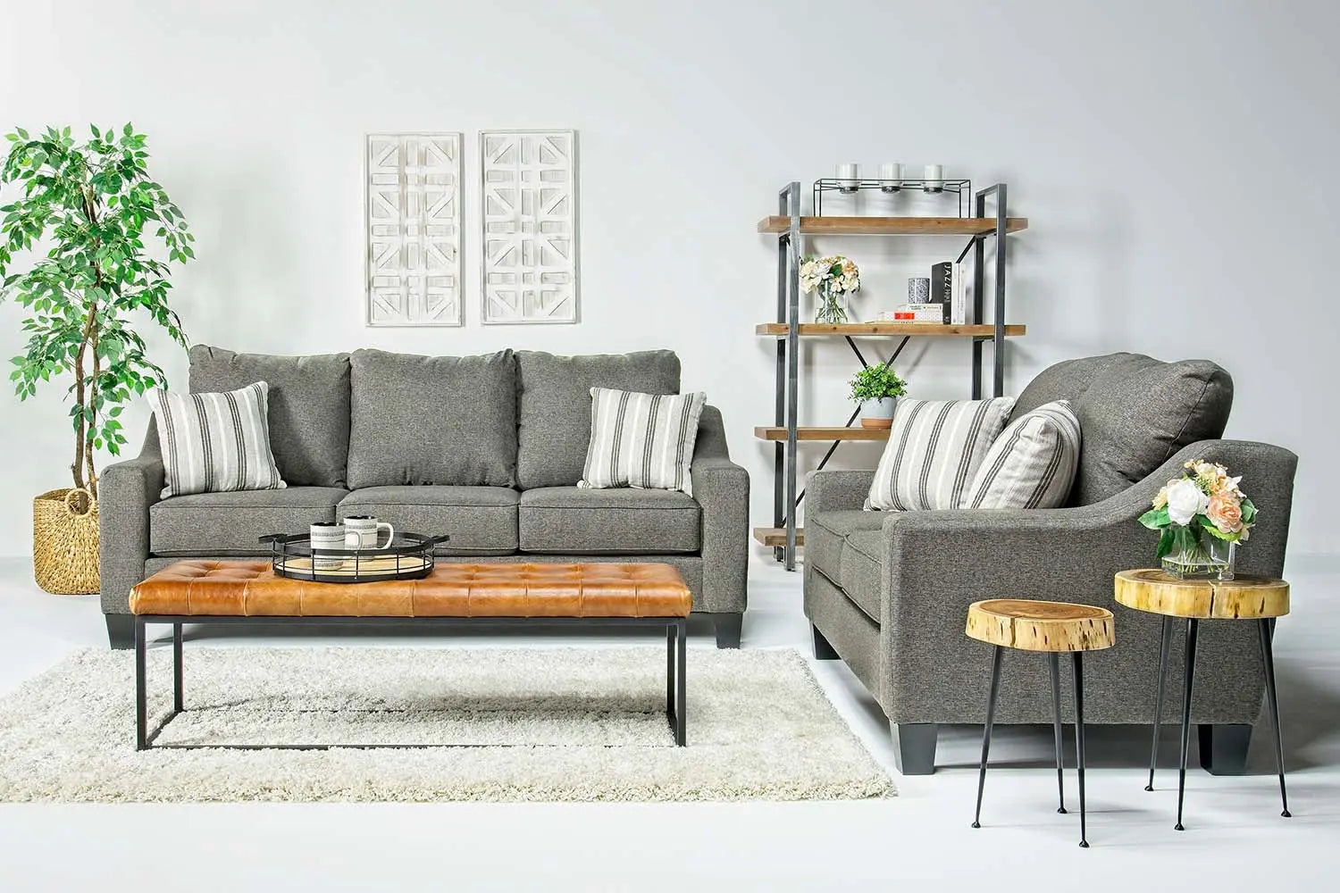 794817781:Lucy Sofa & Loveseat in Charcoal, Image 1