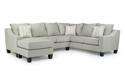 562796062:Lucy Tux Sofa Chaise Sectional in Linen, Left Facing, Image 1
