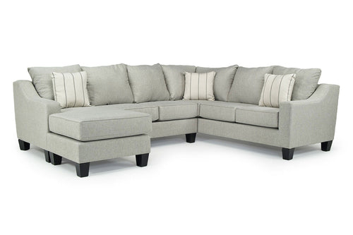 562796062:Lucy Tux Sofa Chaise Sectional in Linen, Left Facing, Image 1
