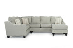 146780182:Lucy Tux Sofa Chaise Sectional in Linen, Right Facing, Image 2