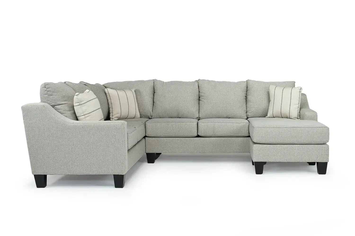 146780182:Lucy Tux Sofa Chaise Sectional in Linen, Right Facing, Image 2