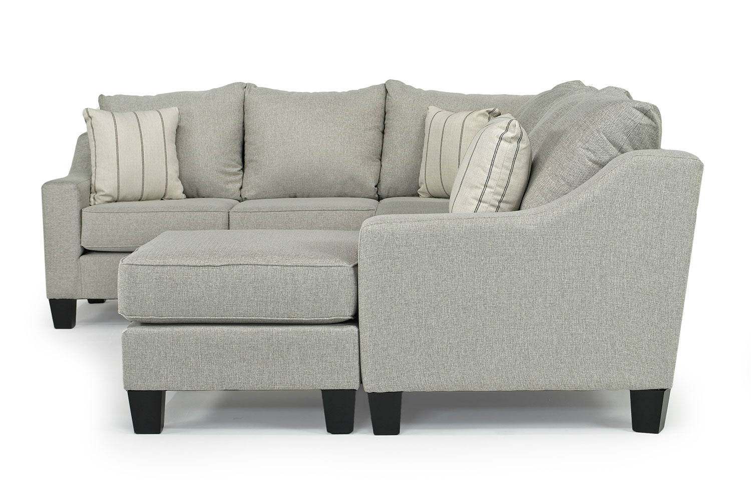 146780182:Lucy Tux Sofa Chaise Sectional in Linen, Right Facing, Image 3
