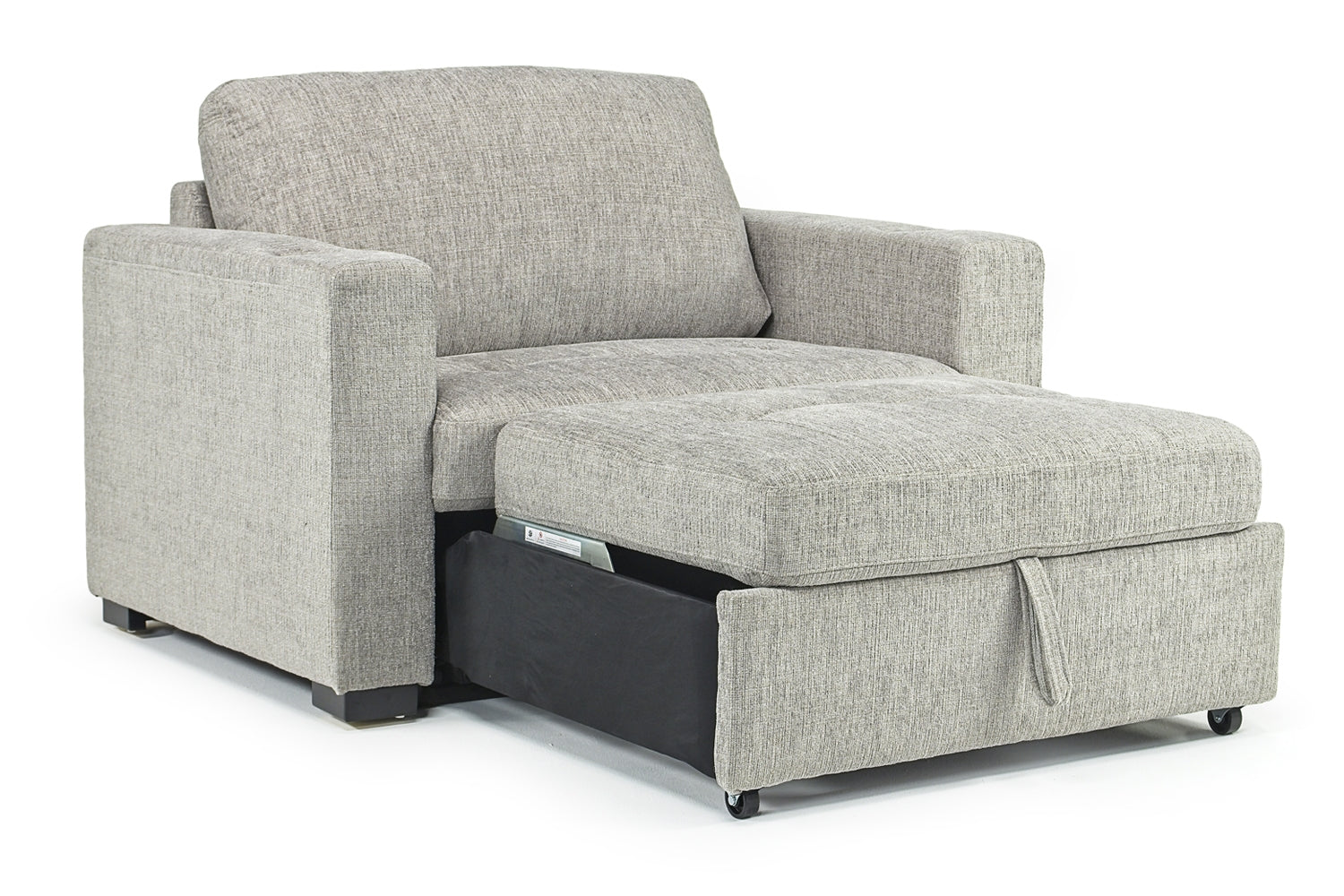 753585446:Luigi Twin Sleeper Chair in Gray, Image 2