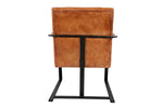 293403429:Maguire Accent Saddle Chair in Brown Leather, Image 4