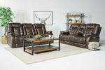MALIBSOFA:Malibu 3 Power Sofa in Chocolate Leather, Image 5