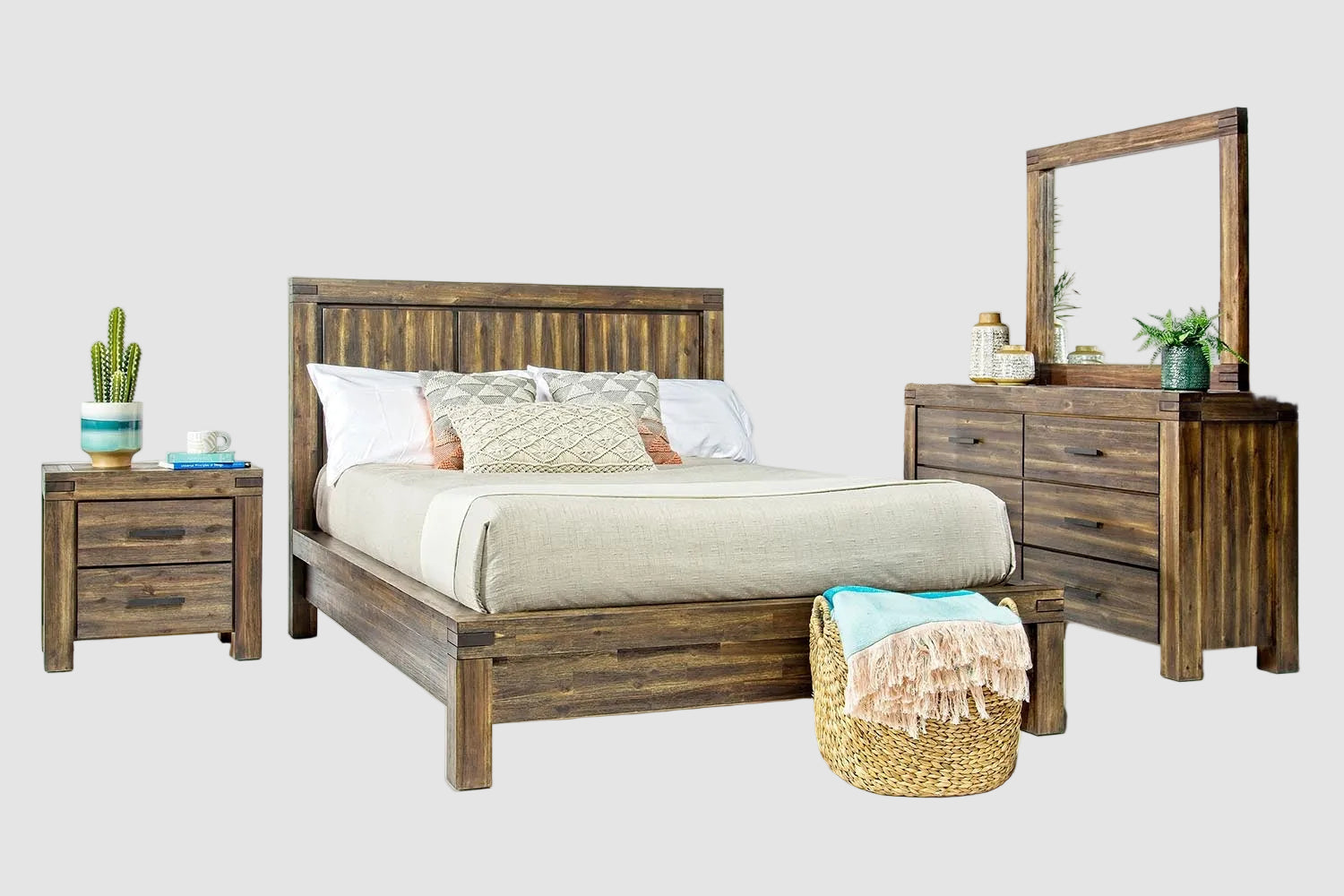 623593537:Meadow Panel Bed in Gray, Queen