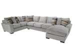668619255:Oracle Tux Sofa Chaise Sectional in Platinum, Right Facing, Down, Image 1