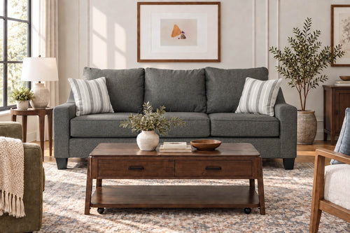 912019244:Lucy Queen Sleeper Sofa, Styled