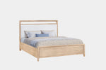 EASTON133:Easton Upholstered Bed & Dresser & Mirror & Nightstand, Angled