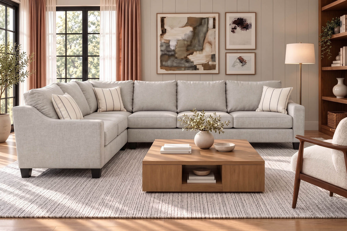 LUCYLIN02:Lucy Tux Sofa Sectional, Styled