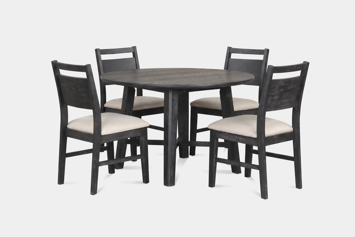463577339:Sable Crest Round Dining Table & 4 Chairs, Angled