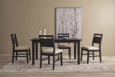 249309302:Sable Crest Dining Table & 4 Chairs, Styled