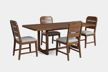 GLINDA001:Glinda Dining Table & 4 Chairs, Angled
