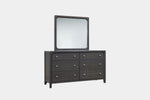 EASTON103:Easton Upholstered Bed & Dresser & Mirror & Nightstand, Angled