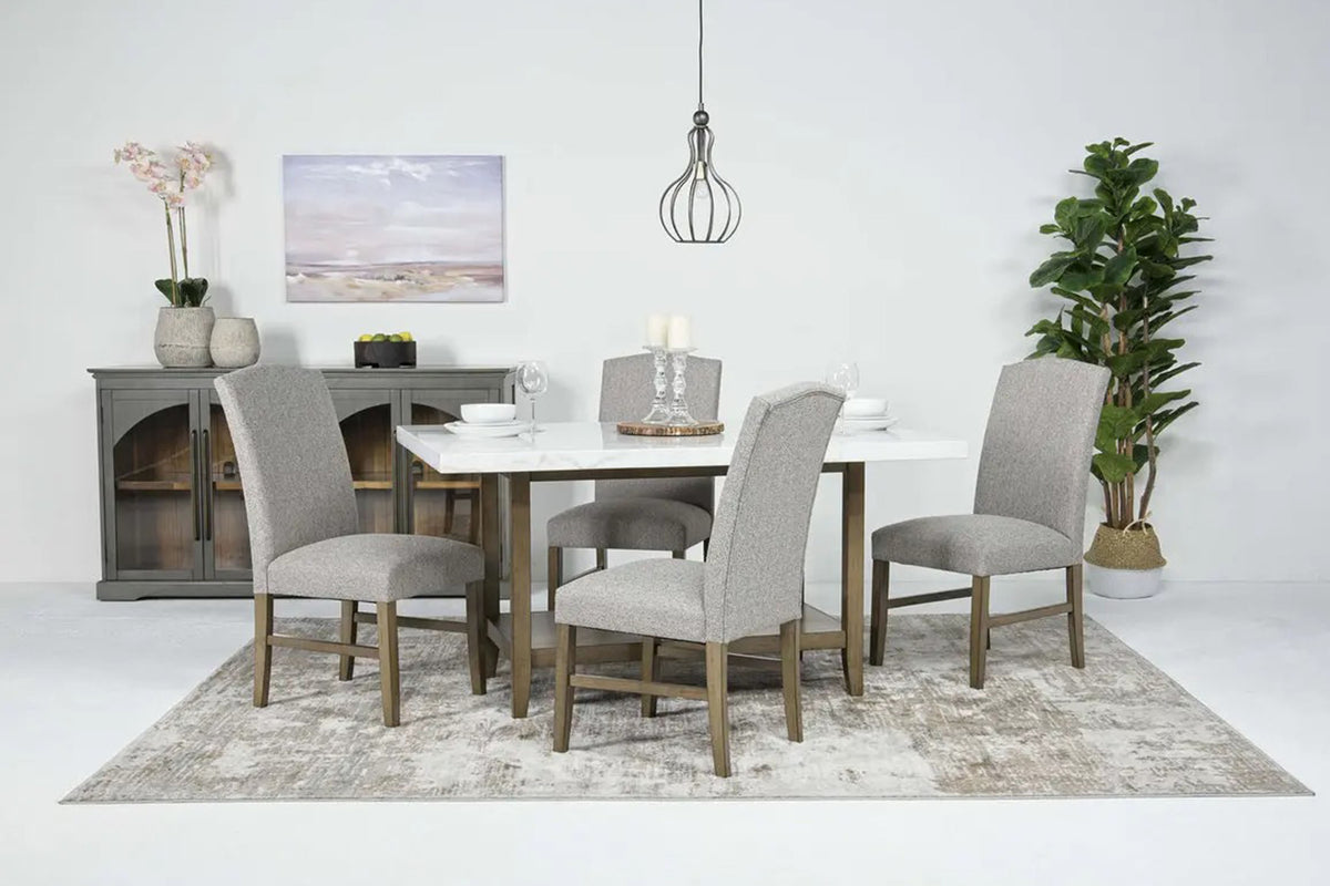 BRIGHTON4:Brighton Dining Table & 4 Chairs, Styled