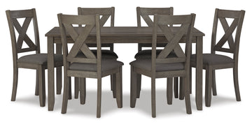 851739594:Caitbrook Dining Table & 6 Chairs, Front