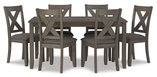 851739594:Caitbrook Dining Table & 6 Chairs, Front