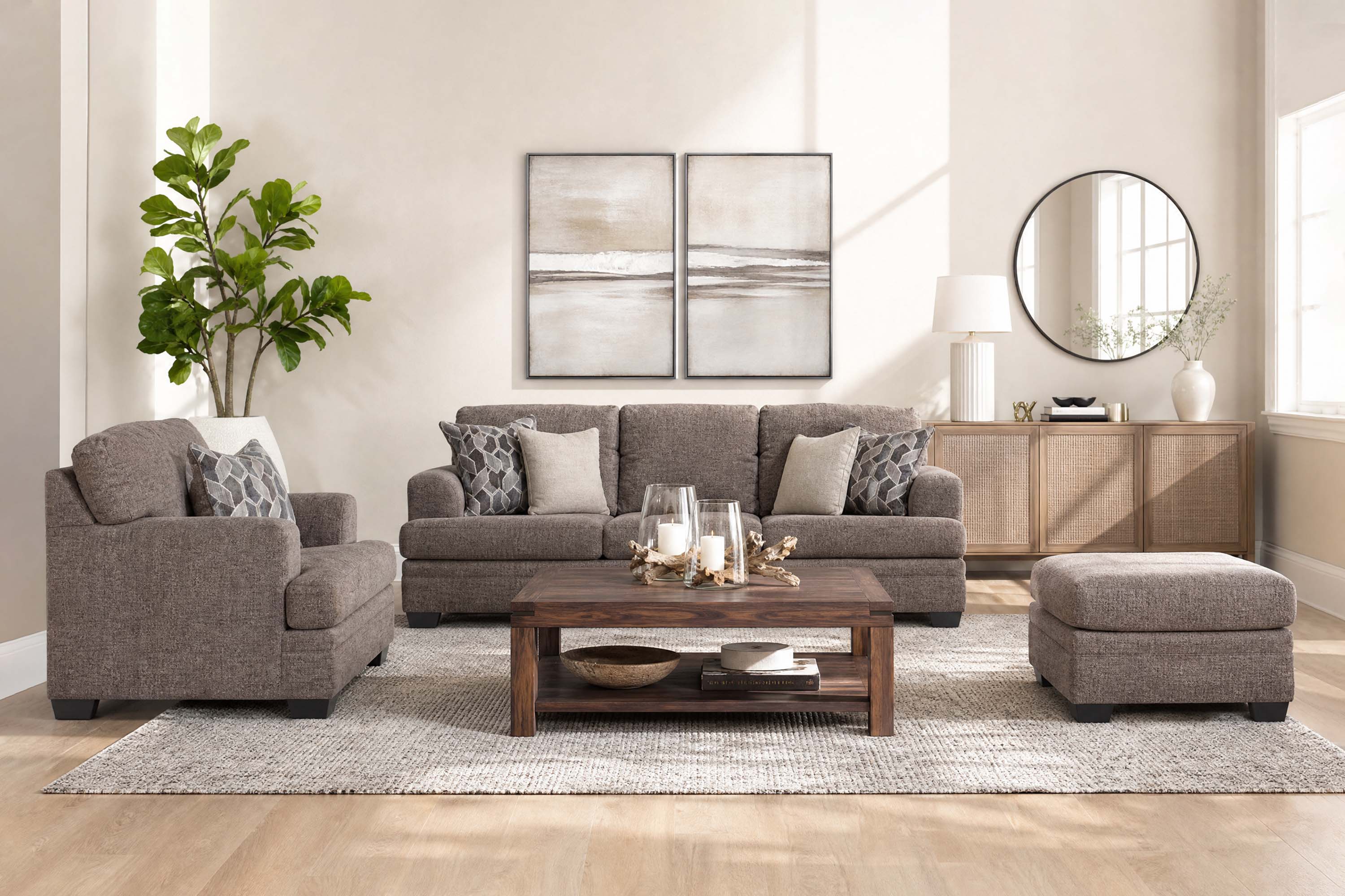 319890615:Stonemeade Queen Sleeper Sofa, Styled