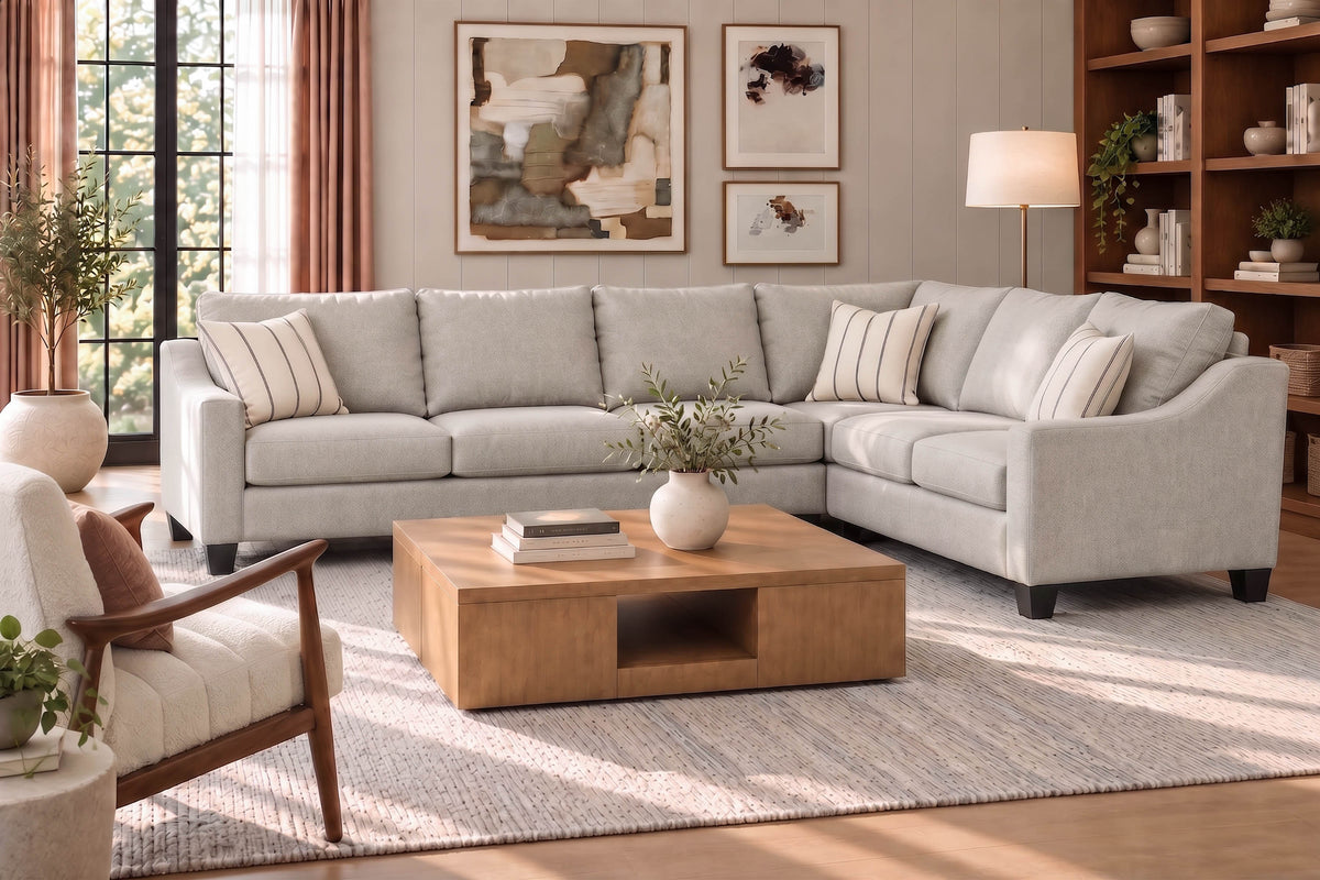 LUCYLIN01:Lucy Tux Sofa Sectional, Styled