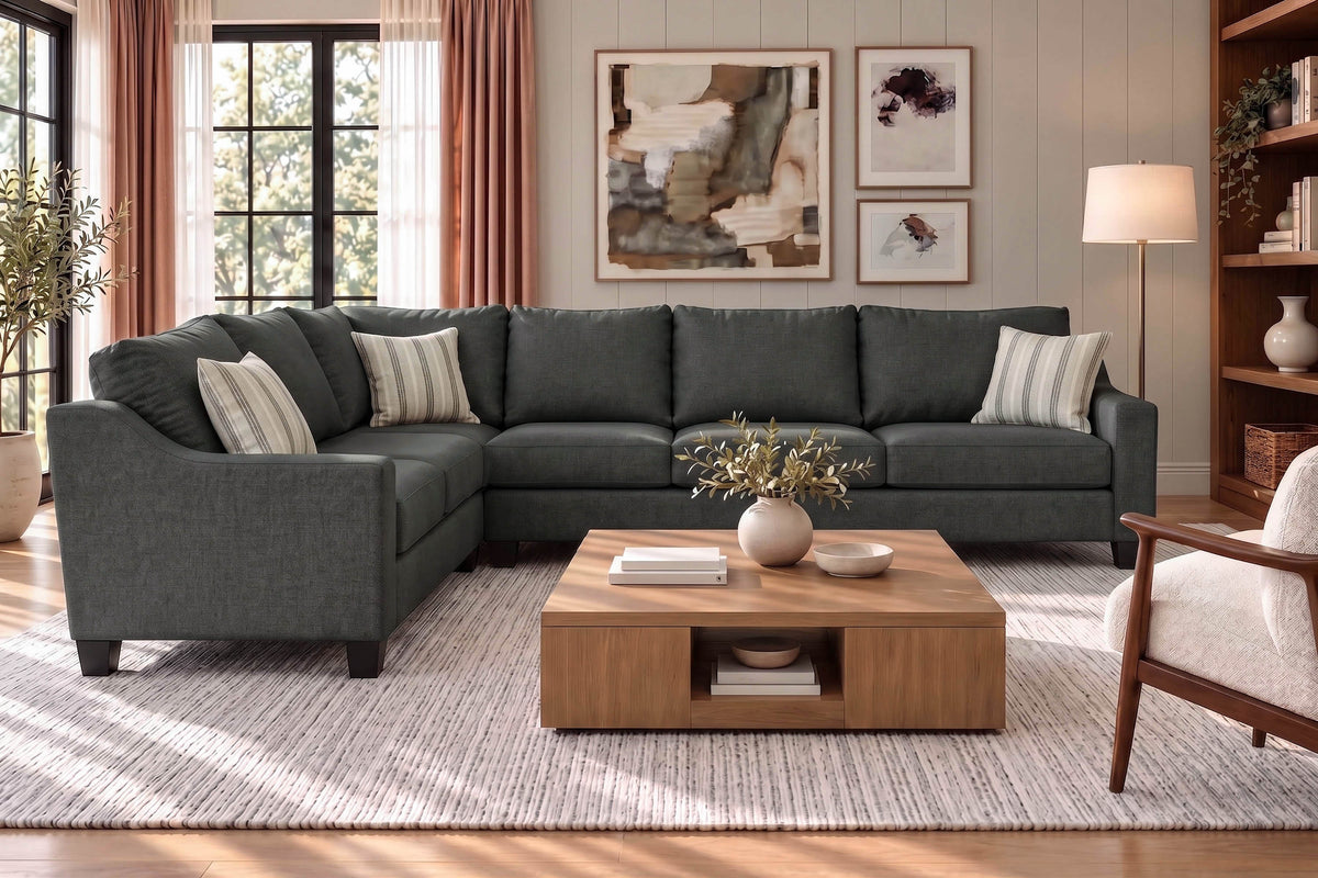 LUCYCHR02:Lucy Tux Sofa Sectional, Styled