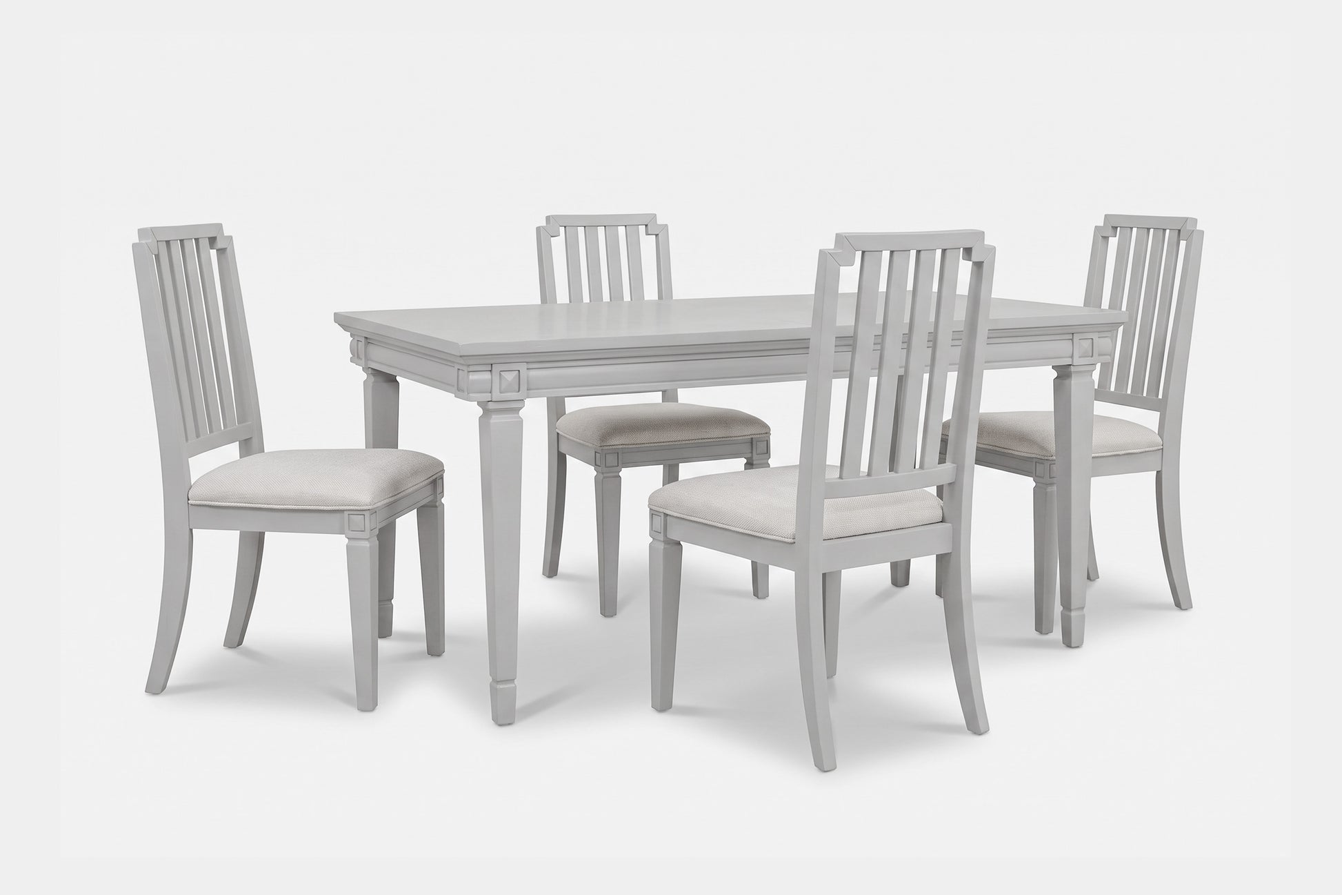 WILLOWD00:Willowbrook Dining Table & 4 Chairs, Angled