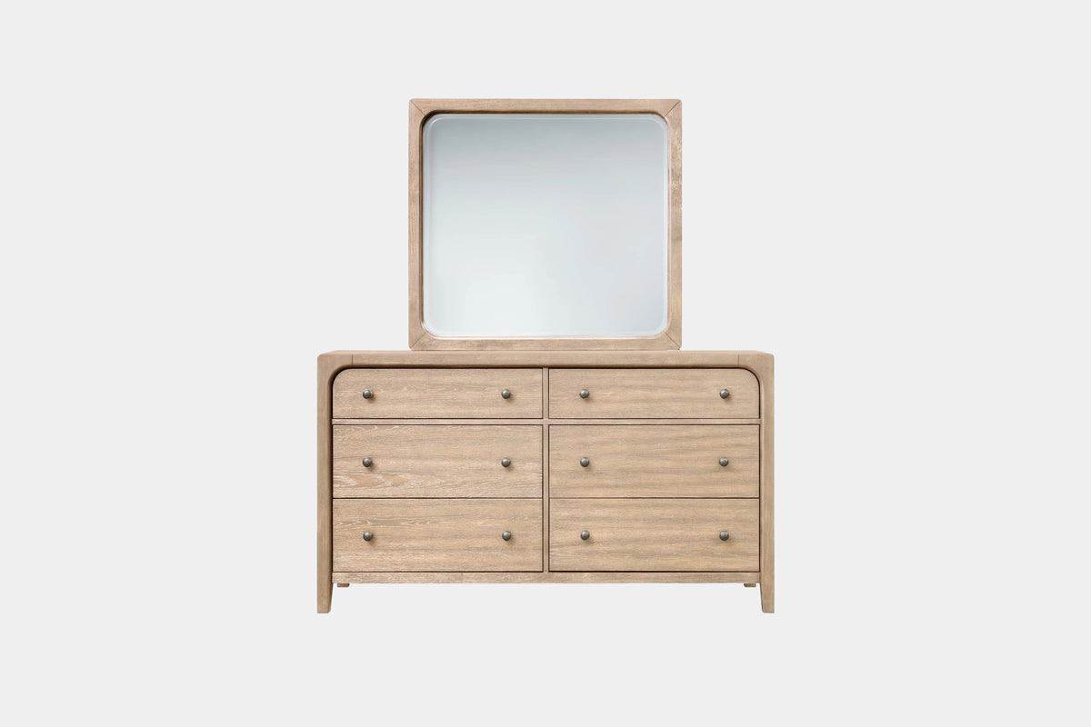 EASTON133:Easton Upholstered Bed & Dresser & Mirror & Nightstand, Front