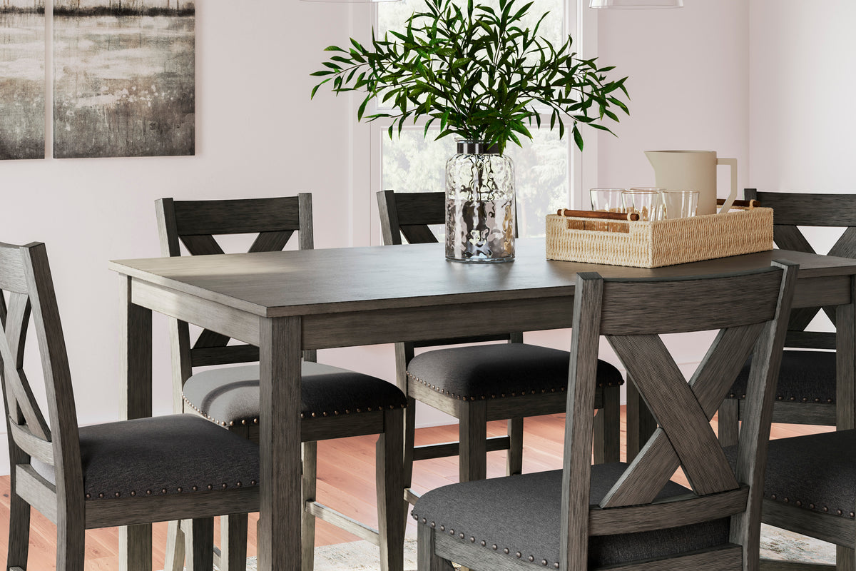 504953935:Caitbrook Counter Height Dining Table & 6 Stools, Styled