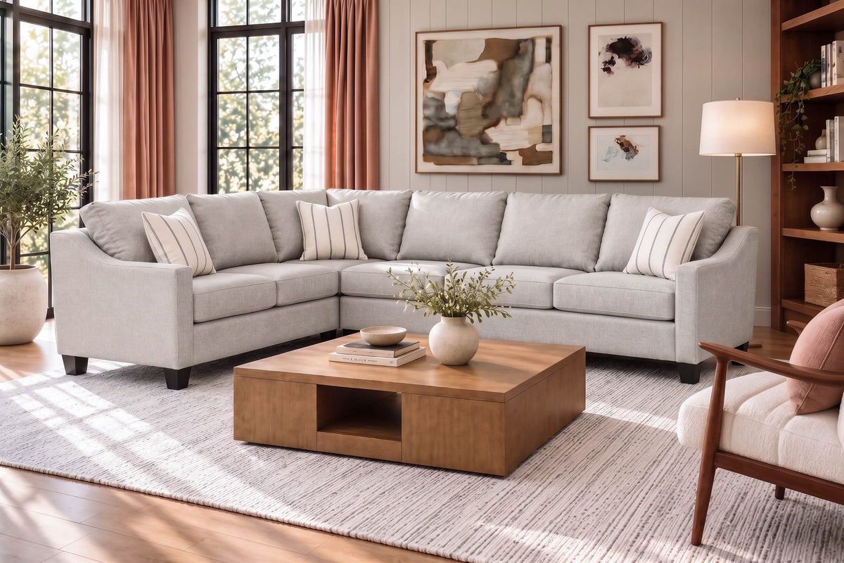 LUCYLIN02:Lucy Tux Sofa Sectional, Styled