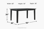 249309302:Sable Crest Dining Table & 4 Chairs,
