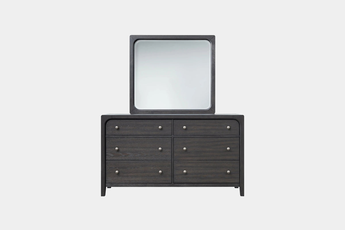 EASTON109:Easton Upholstered Bed & Dresser & Mirror & Nightstand, Front