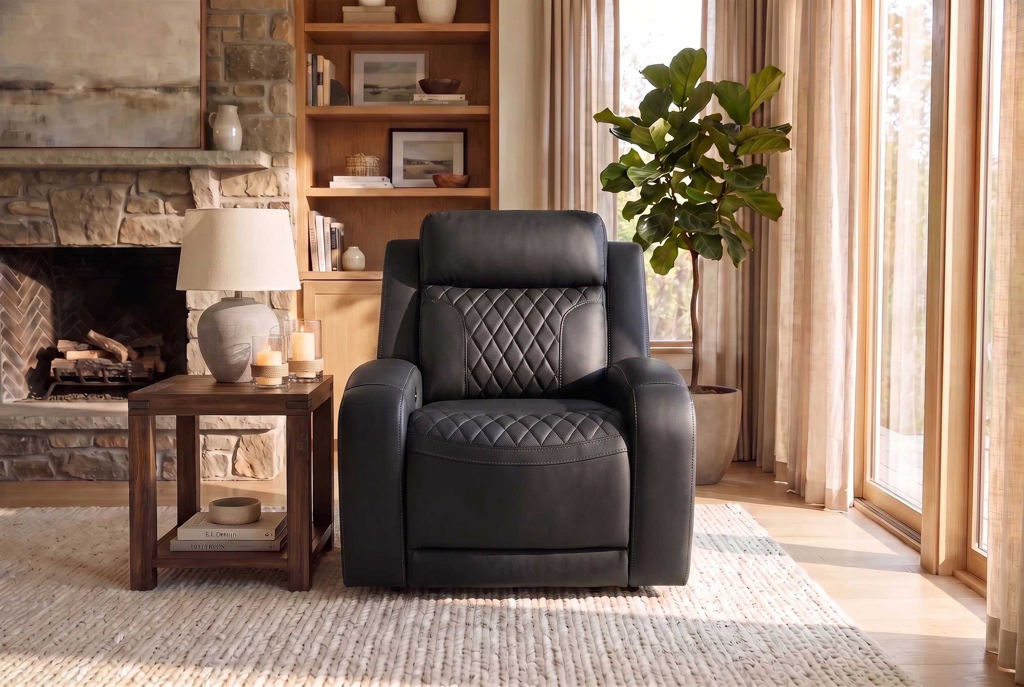 786883197:786883197:Chillax 2 Power Recline black,Styled