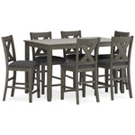 504953935:Caitbrook Counter Height Dining Table & 6 Stools, Angled
