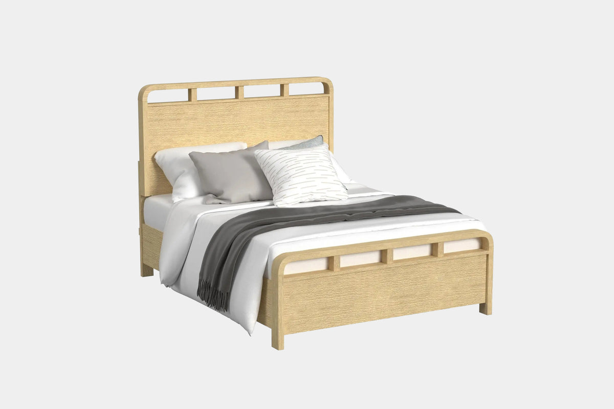 EMBER0100:Emberly Panel Bed, Angled