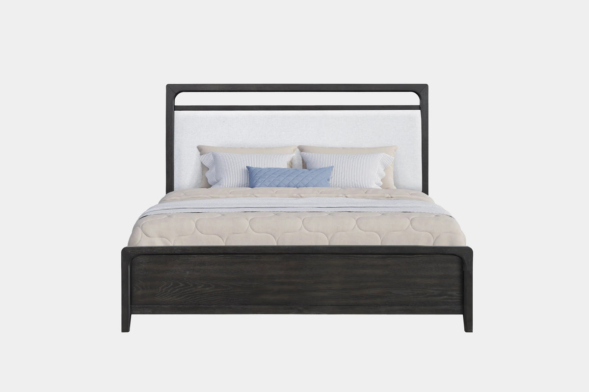 EASTON103:Easton Upholstered Bed & Dresser & Mirror & Nightstand, Front