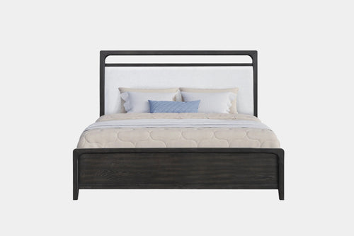 EASTON103:Easton Upholstered Bed & Dresser & Mirror & Nightstand, Front